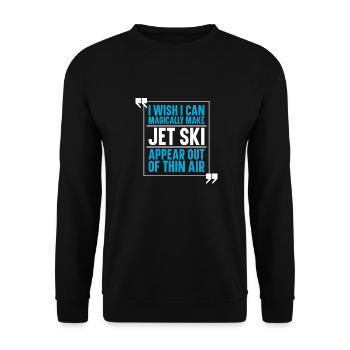 Jetski Jet Ski Motorschlitten - Unisex Pullover - Schwarz - Vorne - Alina (178cm) & Michal (187cm)