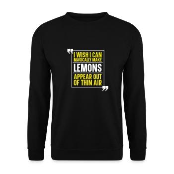 Lemon Citrus Fruit Lime - Unisex Sweatshirt - black - Front - Alina (178cm) & Michal (187cm)