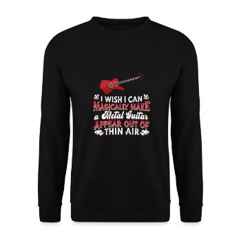 Metal Gitarre Hardcore Rock E-Gitarre Gitarrist - Unisex Pullover - Schwarz - Vorne - Alina (178cm) & Michal (187cm)