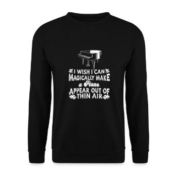 Klavier Pianiste piano - Sweat-shirt Unisexe - noir - Devant - Alina (178cm) & Michal (187cm)