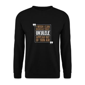 Ukulélé - Sweat-shirt Unisexe - noir - Devant - Alina (178cm) & Michal (187cm)