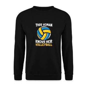 Volleyball Beach Volleyball - Unisex Sweatshirt - black - Front - Alina (178cm) & Michal (187cm)