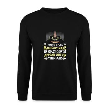 Western Guitare Guitariste Guitare Acoustique - Sweat-shirt Unisexe - noir - Devant - Alina (178cm) & Michal (187cm)