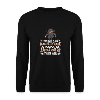 Ninja Samurai - Unisex Pullover - Schwarz - Vorne - Alina (178cm) & Michal (187cm)