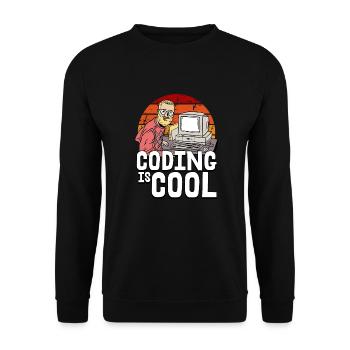 Programmer Coder Software Developer - Unisex Sweatshirt - black - Front - Alina (178cm) & Michal (187cm)