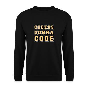 Programmierer Coder Software Entwickler - Unisex Pullover - Schwarz - Vorne - Alina (178cm) & Michal (187cm)