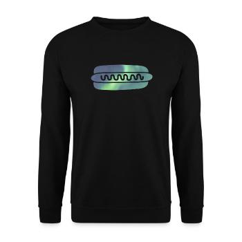 Iceland Hot Dog Aurora Borealis - Unisex Sweatshirt - black - Front - Alina (178cm) & Michal (187cm)