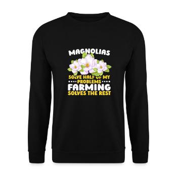 Landwirt Bauer Landwirtschaft - Unisex Pullover - Schwarz - Vorne - Alina (178cm) & Michal (187cm)
