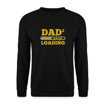 Zwillingspapa Zwillinge Vater Papi Vatertag Papa - Unisex Pullover - Schwarz - Vorne - Alina (178cm) & Michal (187cm)