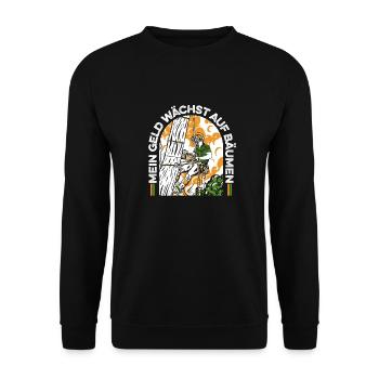 Baumklettern Baumpfleger Arborist Baumkletterer - Unisex Pullover - Schwarz - Vorne - Alina (178cm) & Michal (187cm)