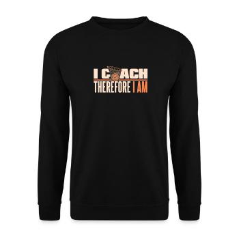 Basketballtrainer Basketball Trainer Coach - Unisex Pullover - Schwarz - Vorne - Alina (178cm) & Michal (187cm)