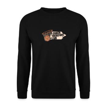 Basketballtrainer Basketball Trainer Coach - Unisex Pullover - Schwarz - Vorne - Alina (178cm) & Michal (187cm)