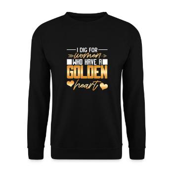 Gold Mining Gold Mine - Unisex Sweatshirt - black - Front - Alina (178cm) & Michal (187cm)