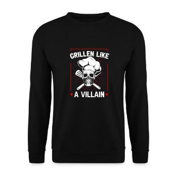 Grill grill maître BBQ - Sweat-shirt Unisexe - noir - Devant - Alina (178cm) & Michal (187cm)