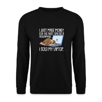 Programmierer Coder Software Entwickler - Unisex Pullover - Schwarz - Vorne - Alina (178cm) & Michal (187cm)