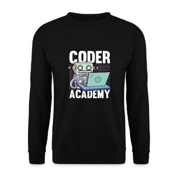 Programmierer Coder Software Entwickler - Unisex Pullover - Schwarz - Vorne - Alina (178cm) & Michal (187cm)