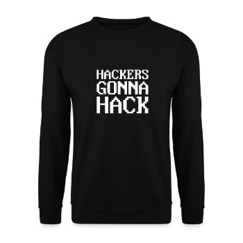 Programmer Coder Software Developer - Unisex Sweatshirt - black - Front - Alina (178cm) & Michal (187cm)