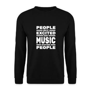Western Guitare Guitariste Guitare Acoustique - Sweat-shirt Unisexe - noir - Devant - Alina (178cm) & Michal (187cm)