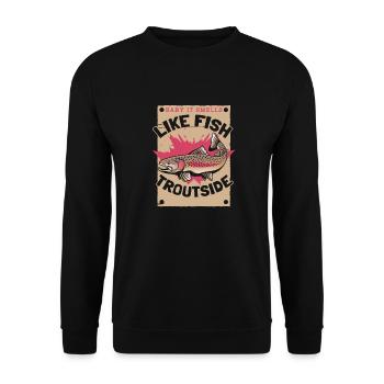 Pêcheur Pêcheur Pêcheurs Pêche - Sweat-shirt Unisexe - noir - Devant - Alina (178cm) & Michal (187cm)