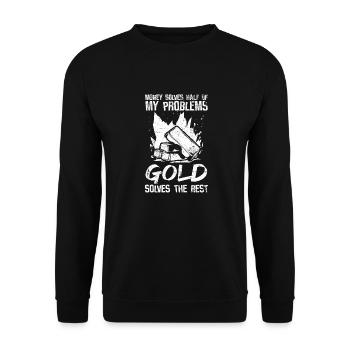 Gold Mining Gold Mine - Unisex Sweatshirt - black - Front - Alina (178cm) & Michal (187cm)