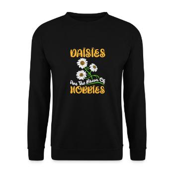 Hobby Gardener Garden Gardener Daisy - Unisex Sweatshirt - black - Front - Alina (178cm) & Michal (187cm)