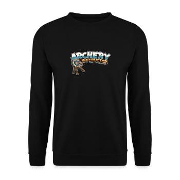 Bogenschütze Bogensport Pfeil Bogen Bogenschießen - Unisex Pullover - Schwarz - Vorne - Alina (178cm) & Michal (187cm)