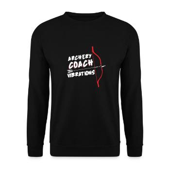Bogenschütze Bogensport Pfeil Bogen Bogenschießen - Unisex Pullover - Schwarz - Vorne - Alina (178cm) & Michal (187cm)
