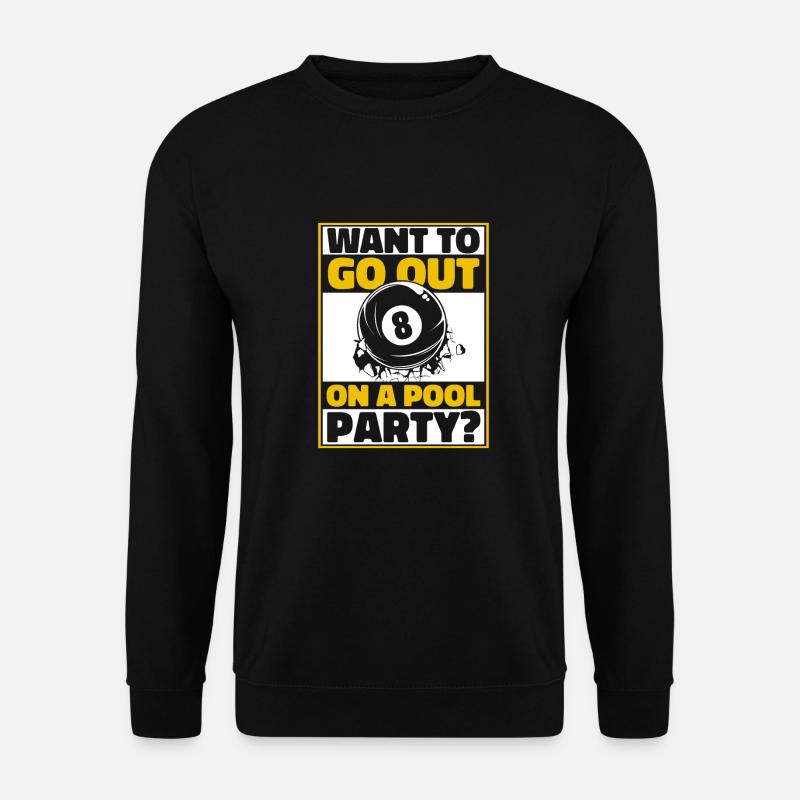 Billard 8-Ball - Unisex Pullover - Schwarz