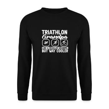 Triathlon - Unisex Sweatshirt - black - Front - Alina (178cm) & Michal (187cm)