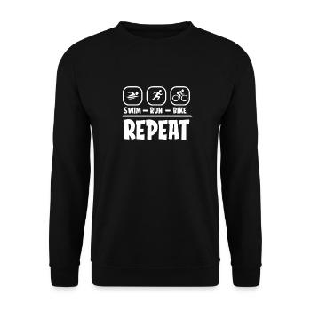 Triathlon - Unisex Sweatshirt - black - Front - Alina (178cm) & Michal (187cm)