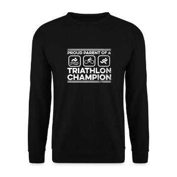 Triathlon - Unisex Pullover - Schwarz - Vorne - Alina (178cm) & Michal (187cm)