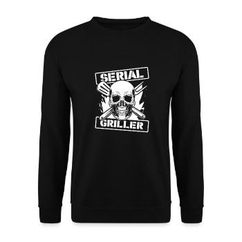 Grill grill maître BBQ - Sweat-shirt Unisexe - noir - Devant - Alina (178cm) & Michal (187cm)