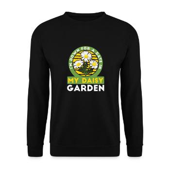 Hobbygärtner Garten Gärtner Gänseblume - Unisex Pullover - Schwarz - Vorne - Alina (178cm) & Michal (187cm)