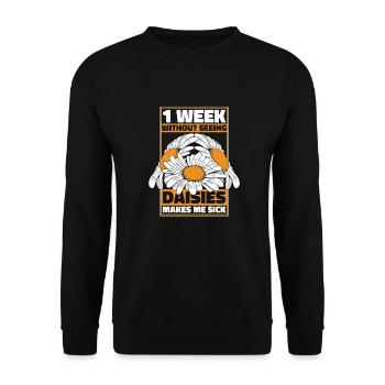 Hobbygärtner Garten Gärtner Gänseblume - Unisex Pullover - Schwarz - Vorne - Alina (178cm) & Michal (187cm)