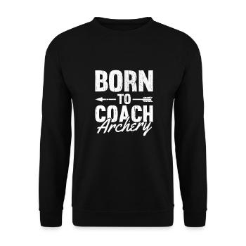 Bogenschütze Bogensport Pfeil Bogen Bogenschießen - Unisex Pullover - Schwarz - Vorne - Alina (178cm) & Michal (187cm)