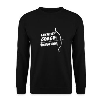 Bogenschütze Bogensport Pfeil Bogen Bogenschießen - Unisex Pullover - Schwarz - Vorne - Alina (178cm) & Michal (187cm)