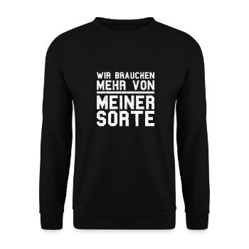 Sarkusmus Spruch Schwarzer Humor Lustiges Ironie - Unisex Pullover - Schwarz - Vorne - Alina (178cm) & Michal (187cm)