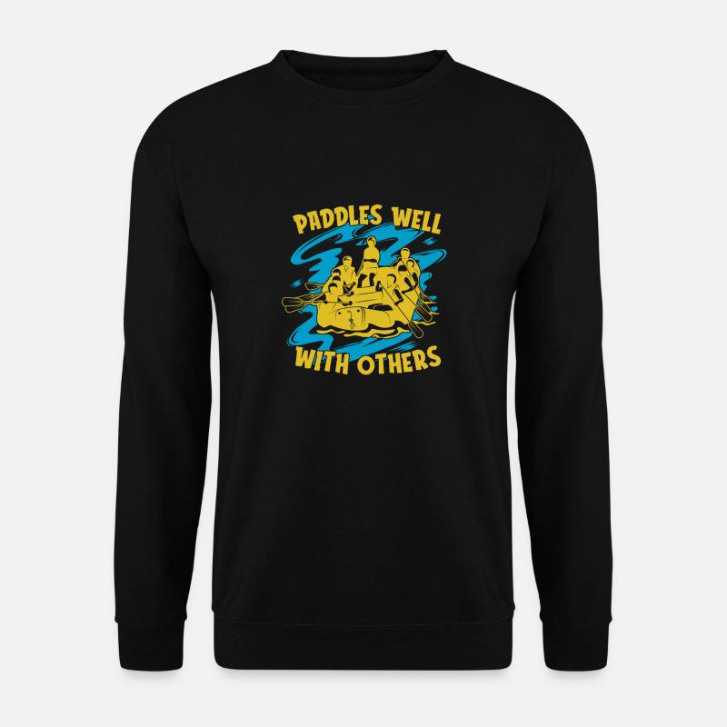 Rafting Wildwasser Kanu Kajak - Unisex Pullover - Schwarz