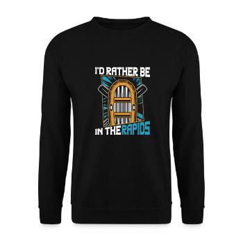 Rafting Wildwasser Kanu Kajak - Unisex Pullover - Schwarz - Vorne - Alina (178cm) & Michal (187cm)