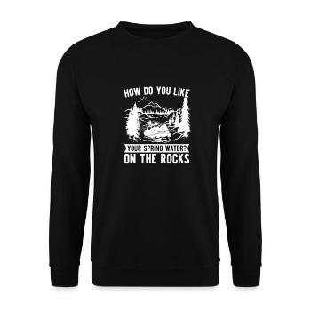 Rafting White Water Canoe Kayak - Unisex Sweatshirt - black - Front - Alina (178cm) & Michal (187cm)