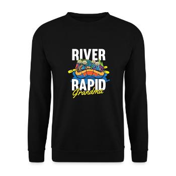 Rafting White Water Canoe Kayak - Unisex Sweatshirt - black - Front - Alina (178cm) & Michal (187cm)