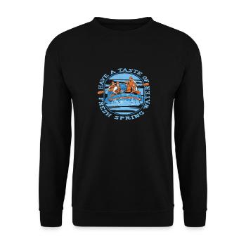 Rafting White Water Canoe Kayak - Unisex Sweatshirt - black - Front - Alina (178cm) & Michal (187cm)