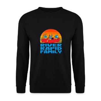 Rafting White Water Canoe Kayak - Unisex Sweatshirt - black - Front - Alina (178cm) & Michal (187cm)
