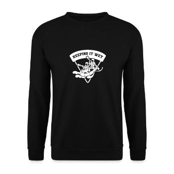 Rafting Wildwasser Kanu Kajak - Unisex Pullover - Schwarz - Vorne - Alina (178cm) & Michal (187cm)