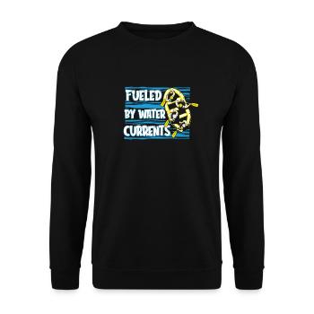Rafting Wildwasser Kanu Kajak - Unisex Pullover - Schwarz - Vorne - Alina (178cm) & Michal (187cm)