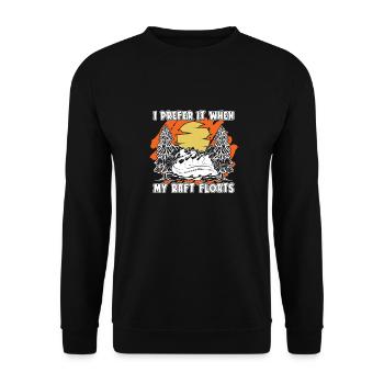 Rafting Wildwasser Kanu Kajak - Unisex Pullover - Schwarz - Vorne - Alina (178cm) & Michal (187cm)