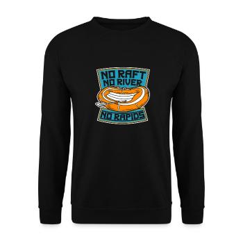 Rafting Wildwasser Kanu Kajak - Unisex Pullover - Schwarz - Vorne - Alina (178cm) & Michal (187cm)