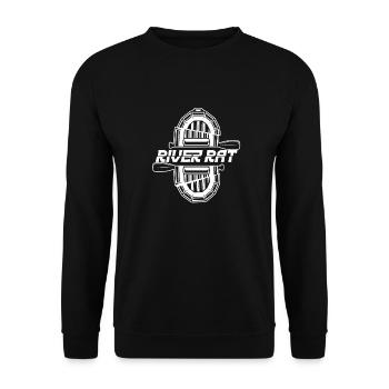 Rafting White Water Canoe Kayak - Unisex Sweatshirt - black - Front - Alina (178cm) & Michal (187cm)