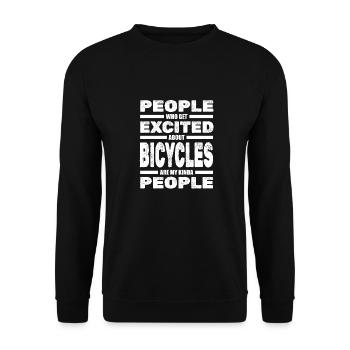 Road Bike Bicycle Road Cyclist Cycling Cyclist - Unisex Sweatshirt - black - Front - Alina (178cm) & Michal (187cm)