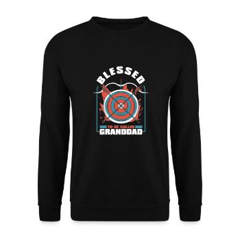 Bogenschütze Bogensport Pfeil Bogen Bogenschießen - Unisex Pullover - Schwarz - Vorne - Alina (178cm) & Michal (187cm)